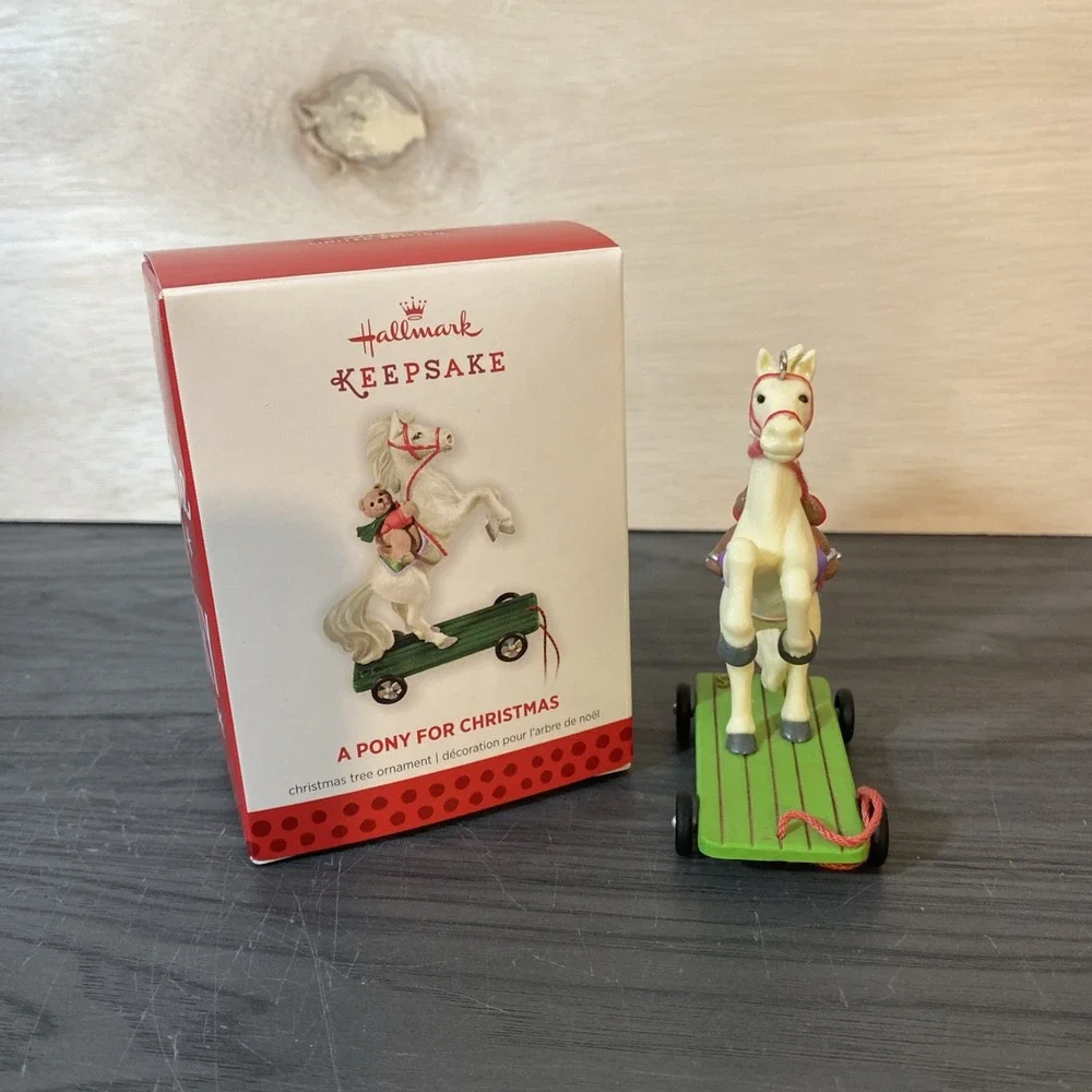 2013 HALLMARK Keepsake A Pony For Christmas Ornament Box Linda Sickman